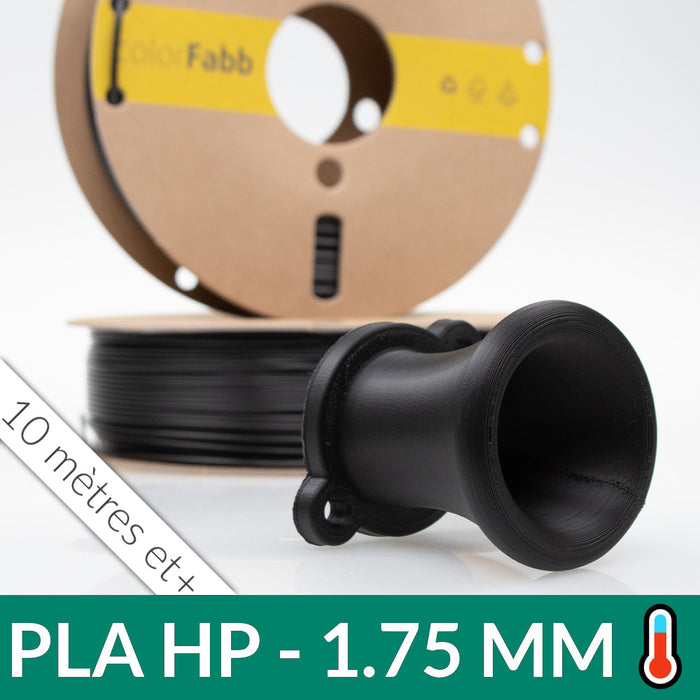 Fil PLA-HP Colorfabb 1.75 mm noir hautes températures - au détail