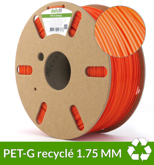 PET-G recyclé Orange 1.75 mm 1000G - dailyfil
