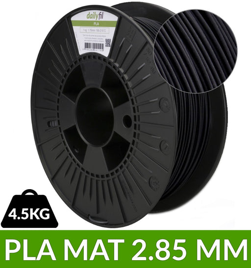 PLA de type mat noir 2.85 mm dailyfil - 4.5 kg