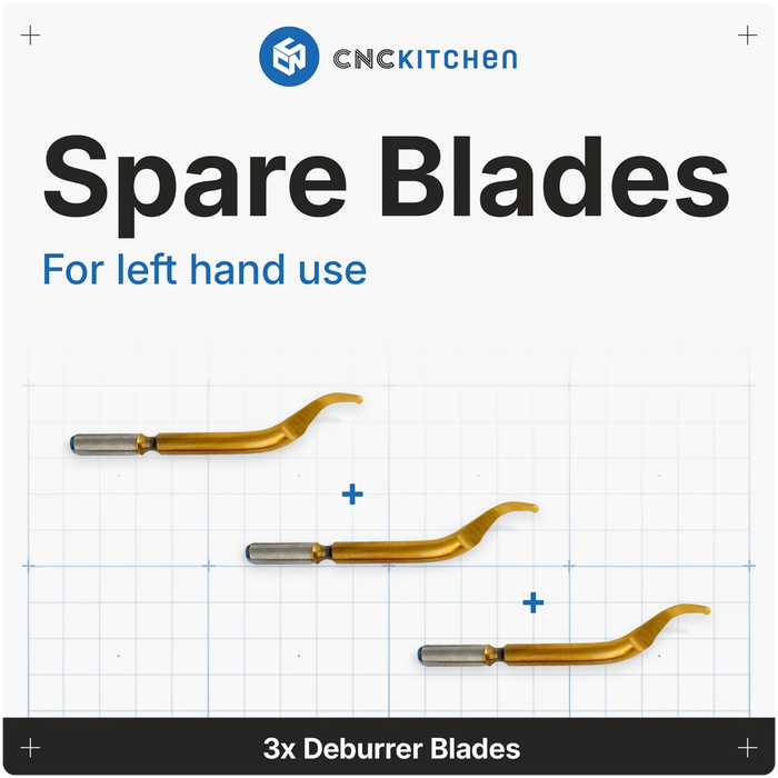 3 lames de rechange gaucher pour ébavureur CNC Kitchen