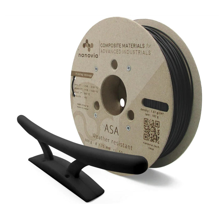 Bobine filament ASA Noir 1.75 mm Nanovia - 750g