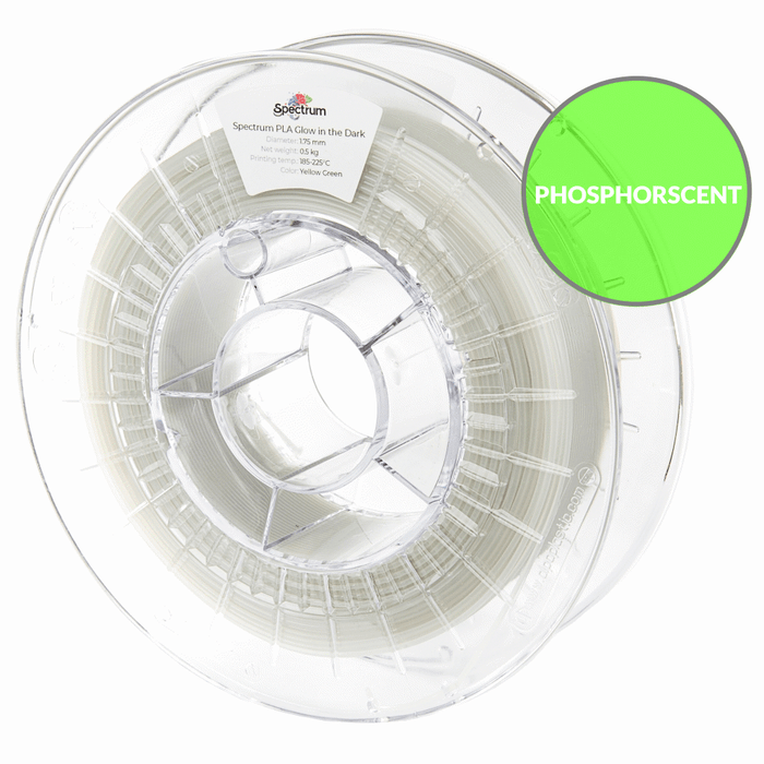 Filament PLA 1.75 mm phosphorescent Vert 0.5kg - Spectrum 1.75 mm