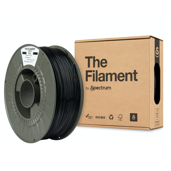 The Filament PLA 1,75 mm Noir Midnight Black 1kg - Spectrum