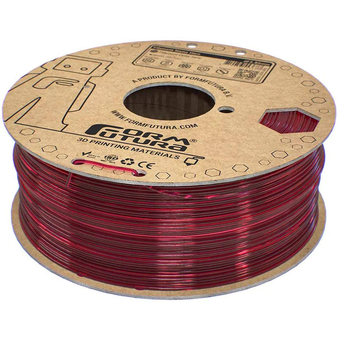 Fil PETG Formfutura : easyfil ePETG rouge translucide - 1.75 mm 1 kg