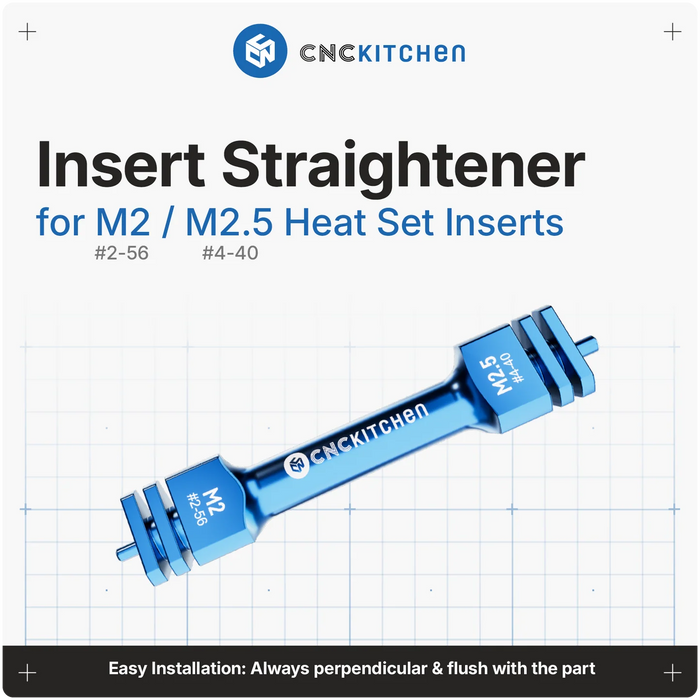 Guide d'alignement pour insert M2-M2.5 (Insert Straightener) CNC Kitchen