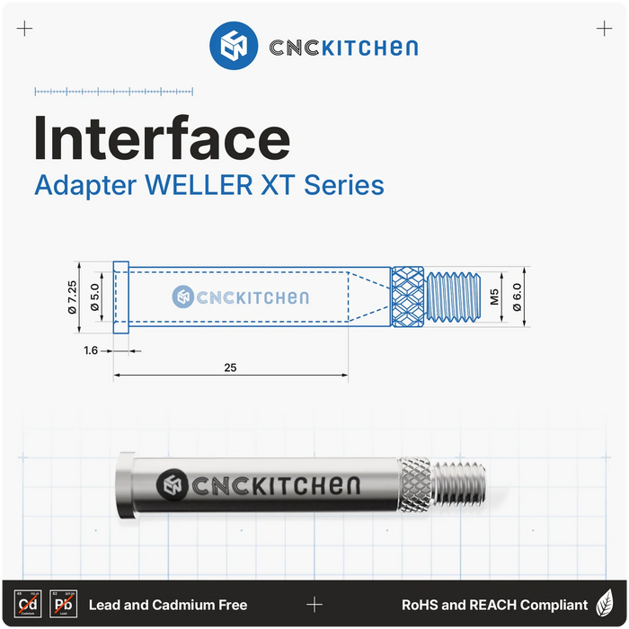 Pack Embouts + Adaptateur  pour insert M2-M8 Compatible Weller XT