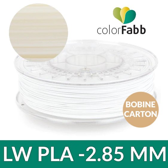 LW PLA basse densité 2.85 mm Naturel - Colorfabb 750g