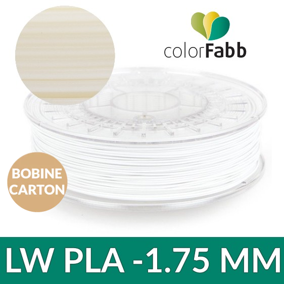 LW-PLA 1.75 mm Naturel : PLA ACTIVE FOAMING 750g - ColorFabb