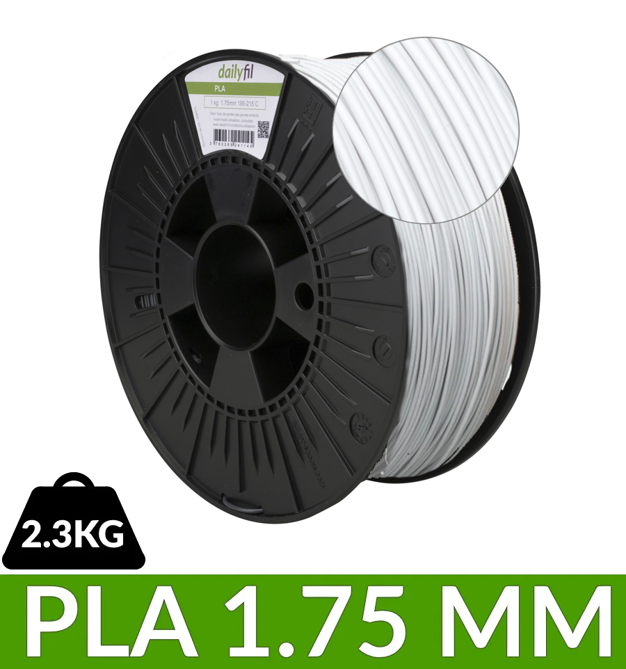 PLA Premium 1.75mm Blanc 2,3Kg
