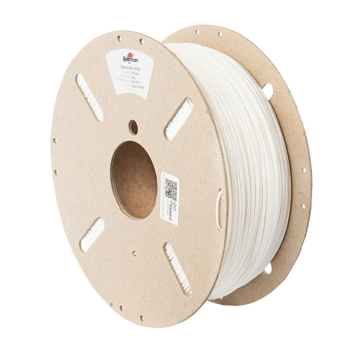 Rouleau fil PLA recyclé Blanc Spectrum 1.75 mm - 1 kg