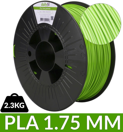 Bobine  2.3 kg dailyfil filament PLA 1.75mm Vert pomme