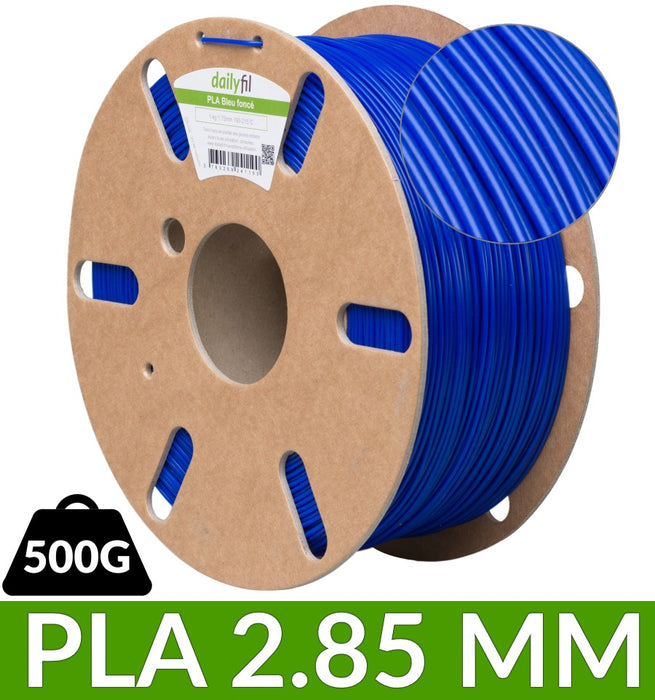 Bobine PLA 500g bleu foncé 2.85 mm - dailyfil