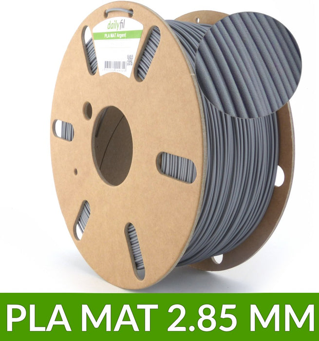 Bobine PLA mat Argent  2.85 mm dailyfil - 1kg