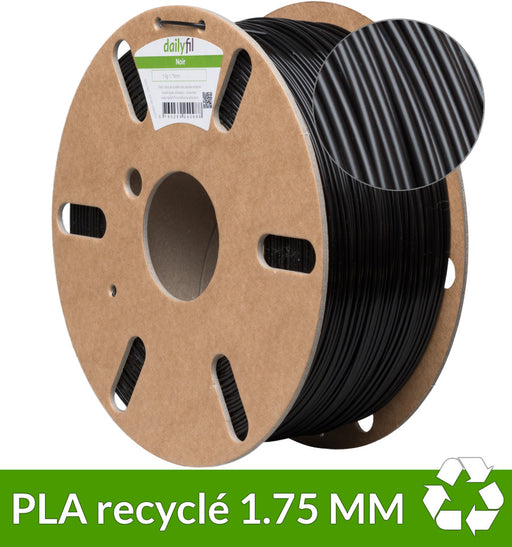 Bobine PLA recyclé 1.75mm noir dailyfil - 1kg