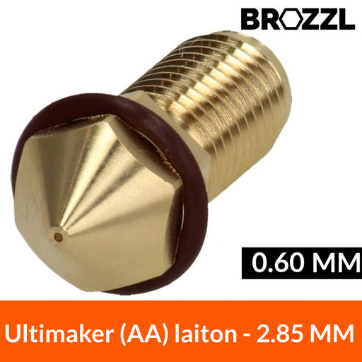 BROZZL buse compatible Ultimaker 3(AA) laiton 0.60 mm