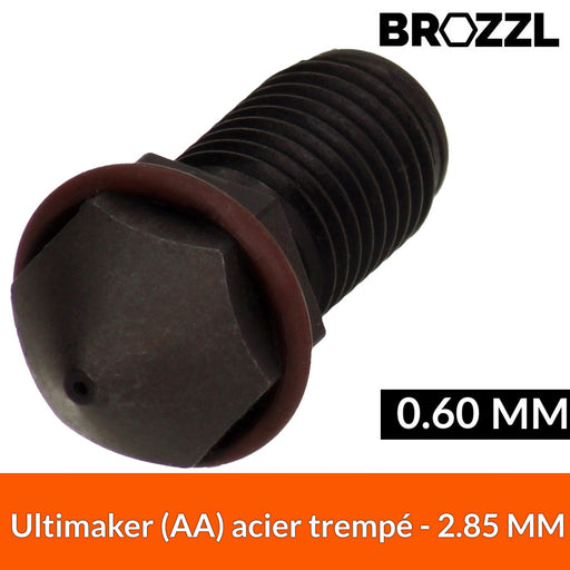 Buse acier trempé compatible Print core AA Ultimaker 3 - 0.60 mm - BROZZL