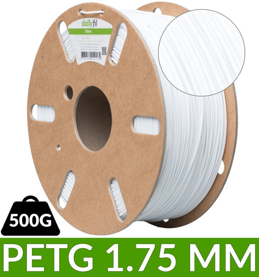 Dailyfil filament PET-G Blanc - 1.75 mm 500g