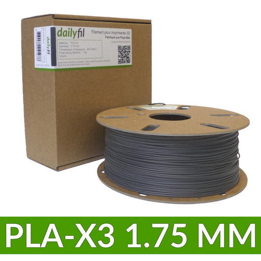 Dailyfil PLA-X3 : haute vitesse - 1.75 mm gris foncé 1kg