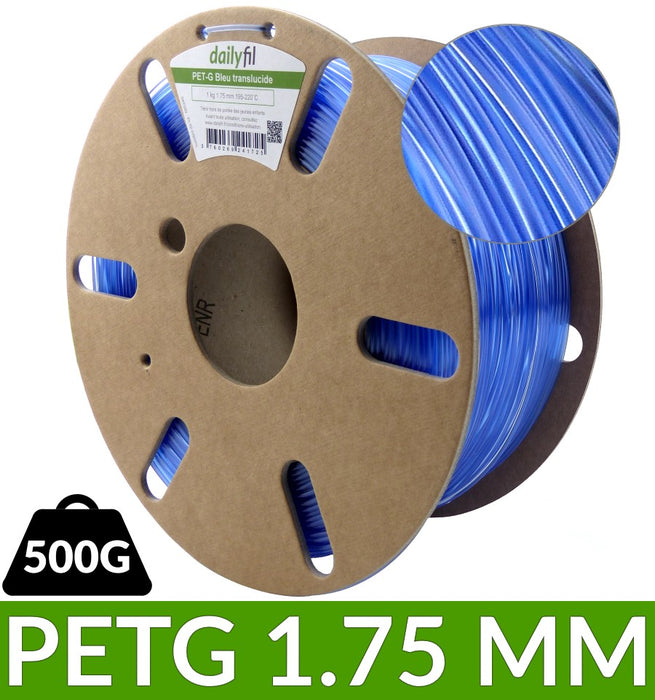 Fil Bleu Translucide dailyfil - PET-G 500g 1.75 mm
