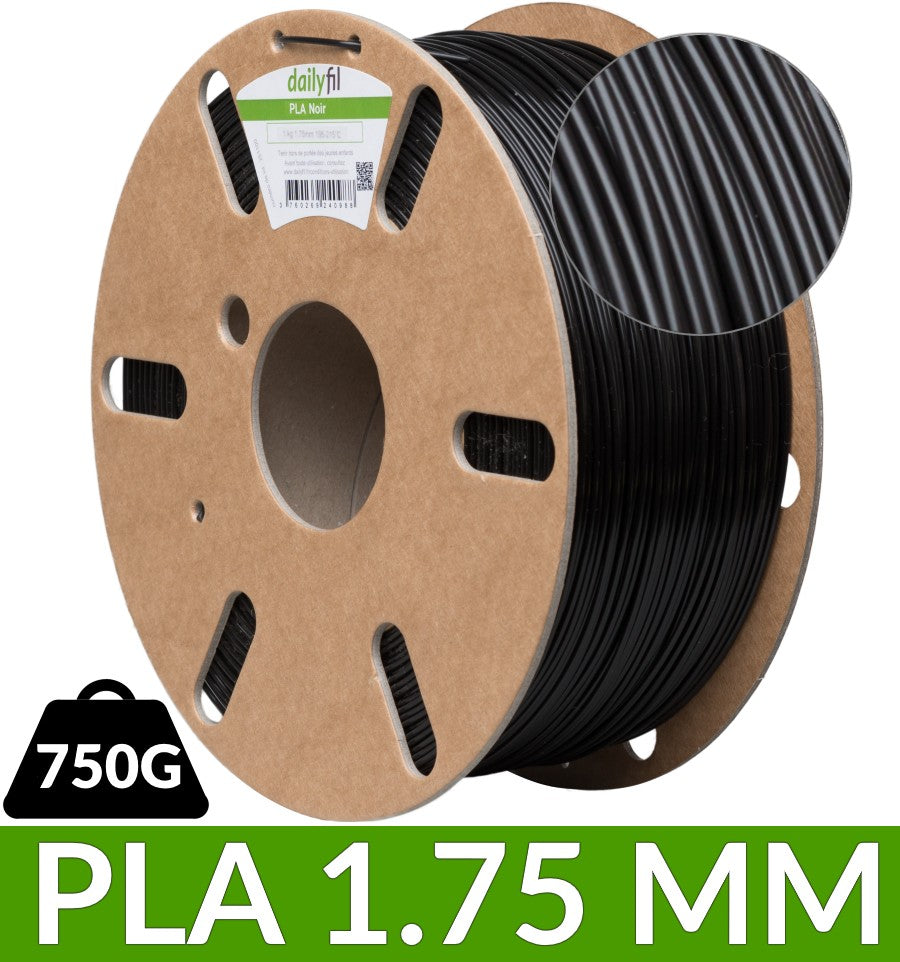 PLA Noir FF - 750g Filaments pour imprimantes 3D