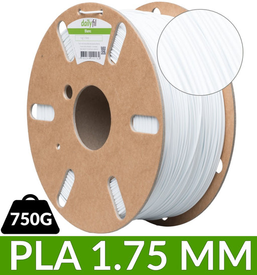 Fil PLA blanc 1.75 mm 750g - dailyfil