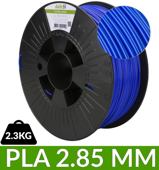 Fil PLA dailyfil 2.85 mm - bleu foncé 2.3kg