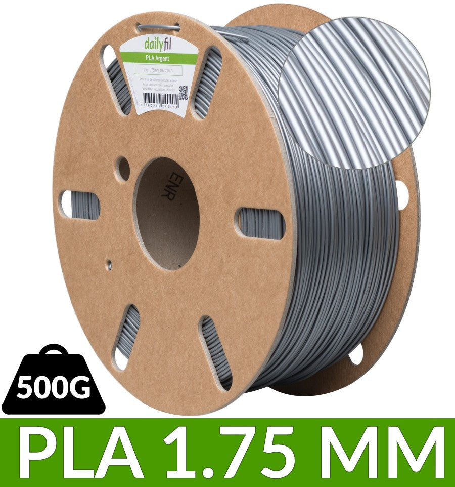 Filament PLA recyclé noir 1.75mm dailyfil - 500g — Filimprimante3D