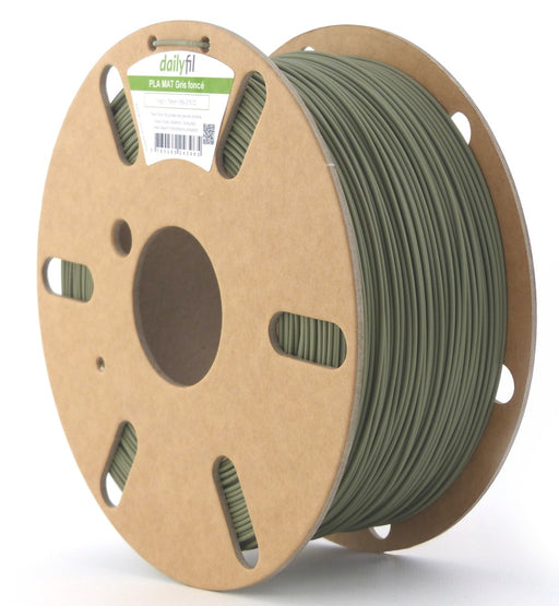 Filament Mat PLA 2.85 mm gris foncé olive 1kg - dailyfil