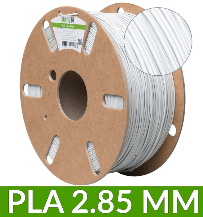 Filament PLA imprimante 3D - gris clair dailyfil 2.85 mm 1Kg —  Filimprimante3D