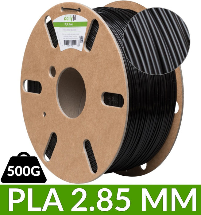 Filament PLA noir 2.85mm dailyfil - 500g