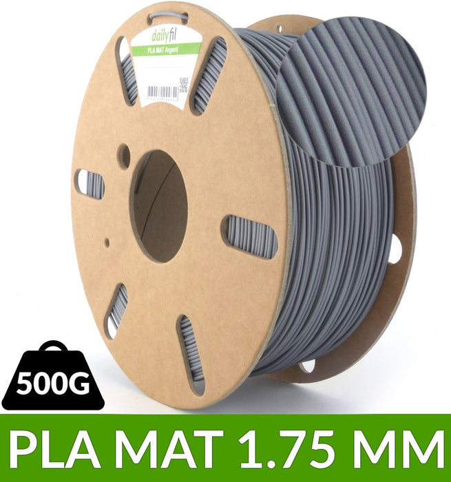 Filament PLA type mat argent - 1.75 mm 500g dailyfil