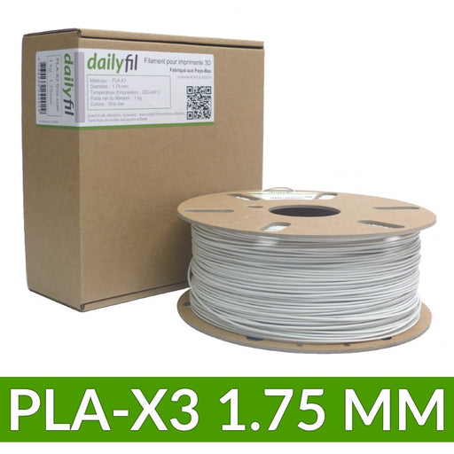 Filament PLA-X3 1.75 mm - dailyfil gris clair 1kg