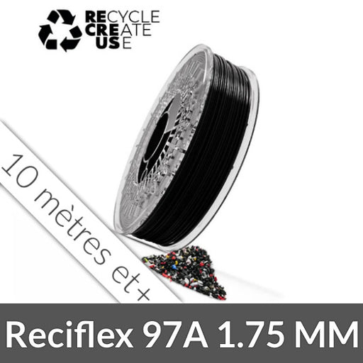 Filament souple reyclé Reciflex 1.75 mm noir - au détail