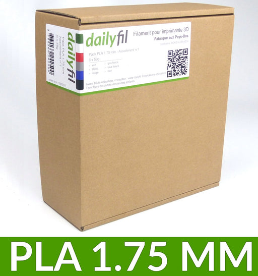Pack de filament PLA 1.75 mm dailyfil - 6 coloris x 50g