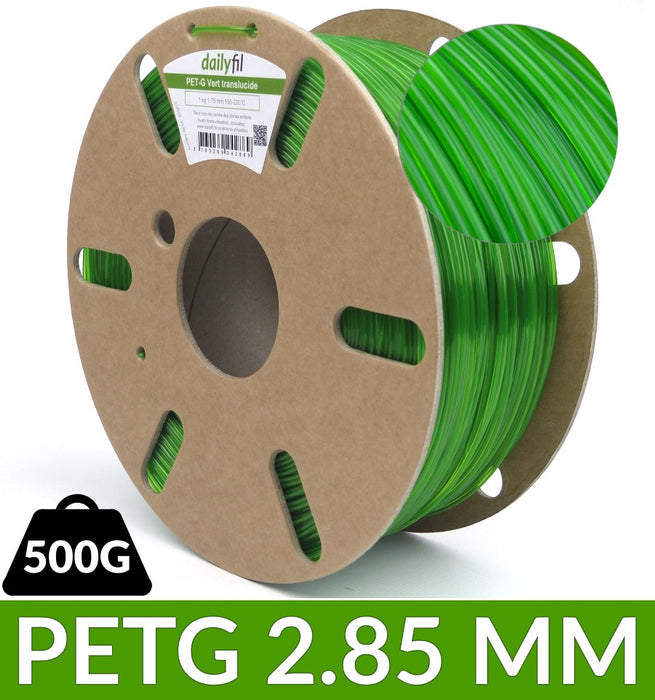 PET-G 2.85 mm dailyfil vert translucide - bobine 500g