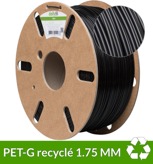 PET-G recyclé Noir 1.75 mm dailyfil - 1kg