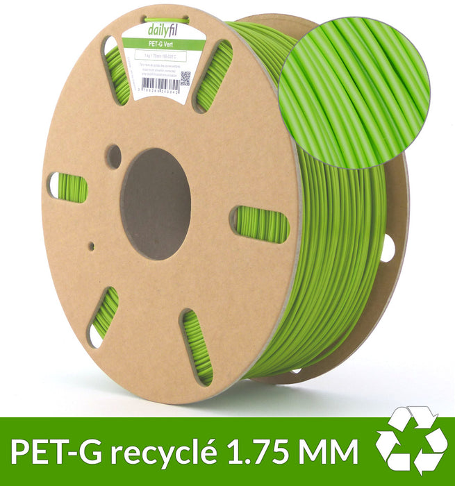 PET-G recyclé Vert pomme 1.75 mm - dailyfil 1000g
