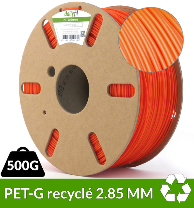 PETG Recyclé Orange dailyfil 2.85 mm - 500g
