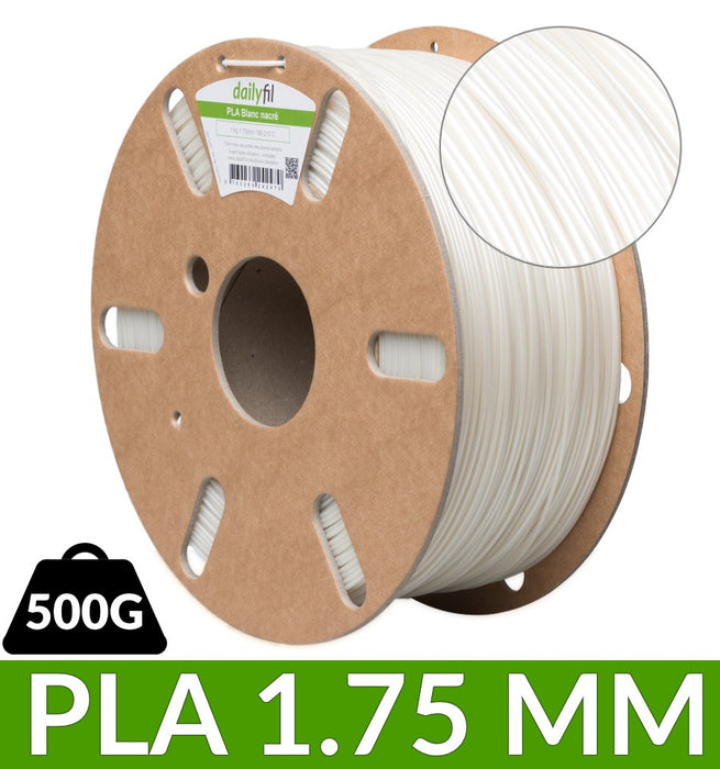PLA 1.75 mm blanc nacré dailyfil - 500g — Filimprimante3D