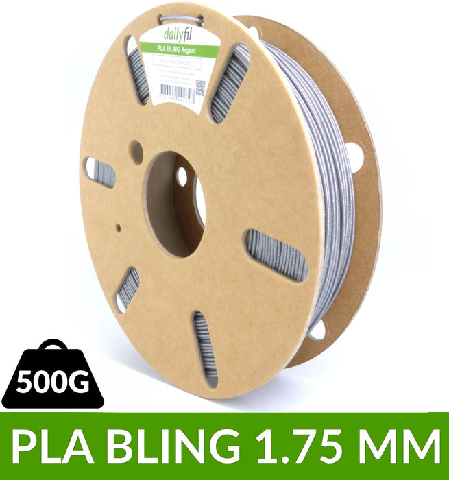 PLA BLING 1.75 mm argent dailyfil 0.5kg