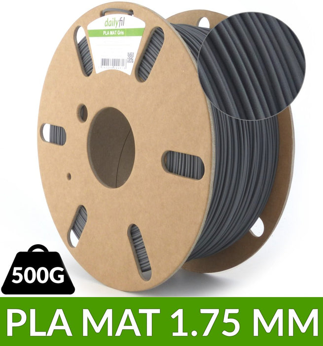 PLA mat 1.75mm gris dailyfil 0.5kg - dailyfil