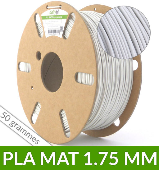 PLA mat dailyfil 1.75 mm blanc calcaire - couronne 50g
