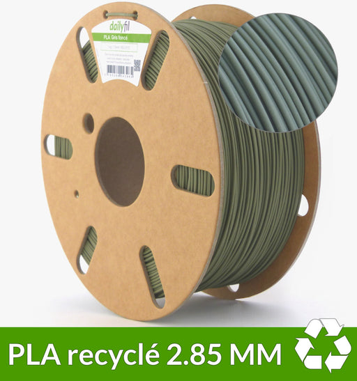 PLA recyclé 2.85 mm gris foncé - dailyfil 1kg