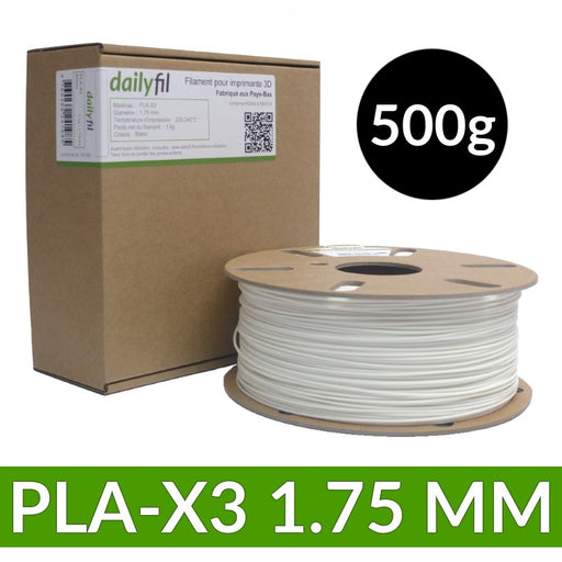 PLA-X3 dailyfil blanc 1.75 mm 500g