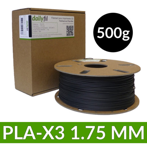 PLA-X3 dailyfil haute vitesse - 1.75 mm noir 500g