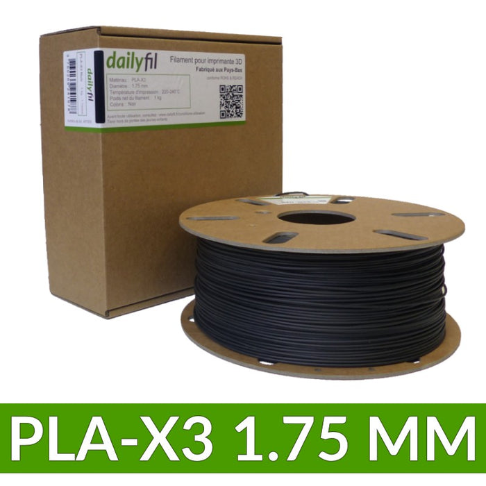 PLA-X3 dailyfil : impression haute vitesse - 1.75 mm noir 1kg —  Filimprimante3D