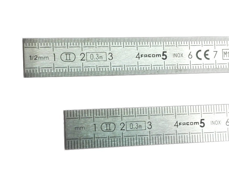 Réglet 300 mm 1mm & 0.5mm - Flexible & acier inoxydable
