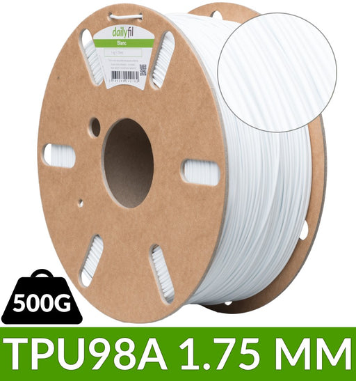 TPU98A dailyfil 1.75 mm blanc - 500g